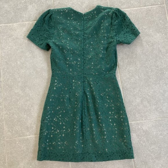 NWOT Lily Ashwell Women's Eve Lace Dress, Jade, XS - Picture 3 of 4